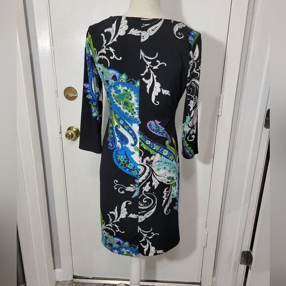 Ronni nicole paisley dress sz 6 3/4 Sleeves - Picture 3 of 8